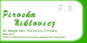 piroska miklovicz business card